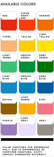 Tab colors.